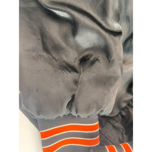 VTG Chalk Line Bomber Jacket Black Cincinnati Bengals Football-NFL Mens Large - Picture 8 of 16